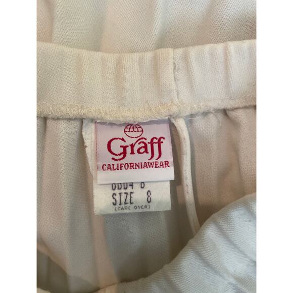 Vintage Graff California Wear Wool Blend Cream Pleated Midi Skirt • Size 8 - Picture 3 of 6